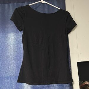Black Strappy Back Tee